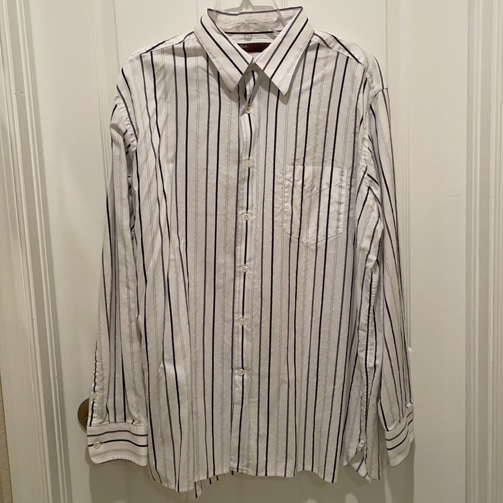 Perry Ellis Mens XL Long Sleeve Striped Shirt